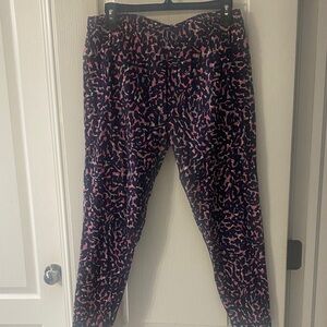 Sweaty Betty Navy and Pink Abstract Leggings